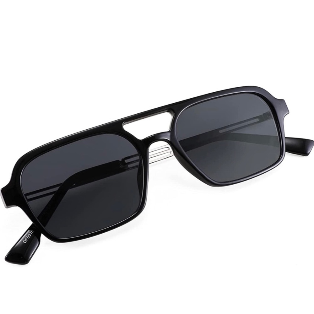FEISEDY Vintage Square 70s Flat Aviator Sunglasses Women & Men
